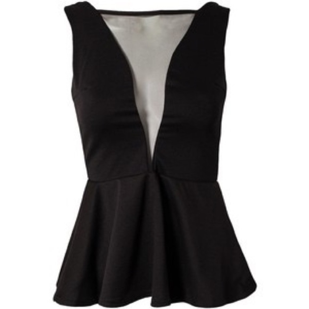 Peplum mesh top